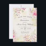 Romantic Pink Floral Watercolor Quinceanera Save The Date<br><div class="desc">Watercolor Floral Save the Date This Quinceañera Save the Date Flat Card is perfect for the special occasion such is a girl turning 15, becoming a young woman. The original floral watercolor image featured in this design looks just like that, cute and lovely but at the same time sophisticated and...</div>