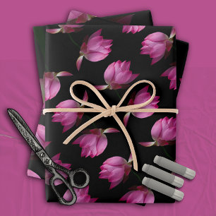 Romantic Pink Floral Wrapping Paper Sheet