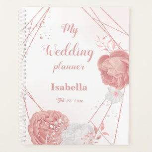 romantic pink flowers wedding planner