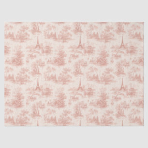 Romantic Pink French Toile Countryside Pattern (2) Tissue Paper