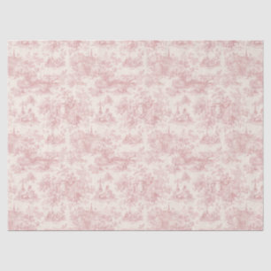 Romantic Pink French Toile Countryside Pattern (4) Tissue Paper