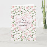 Romantic Pink Heart Rose Petals Valentine's Day