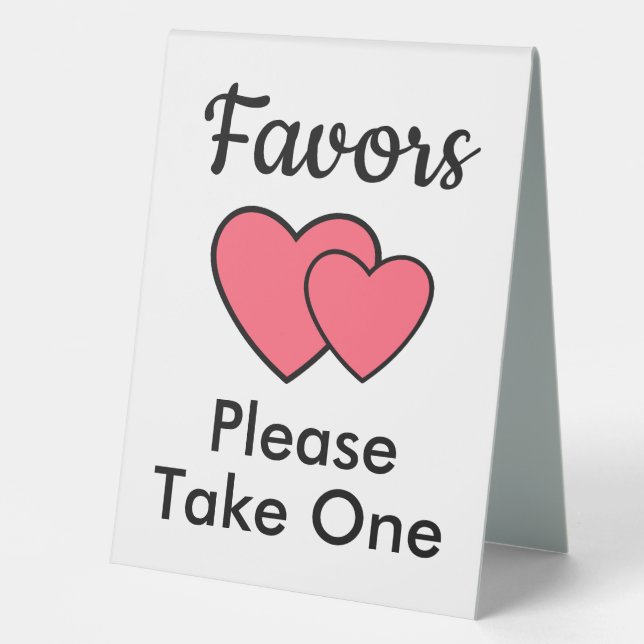 Romantic Pink Heart Wedding Favour (Front)