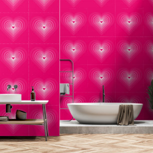 Romantic Pink Hearts Wallpaper
