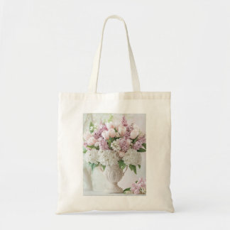 Romantic Pink Lilac and White Hydrangea Tote Bag