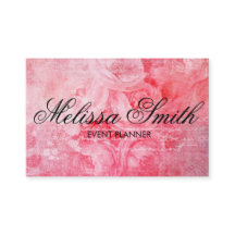 Romantic Pink Old Rose Rustic Bussines Card