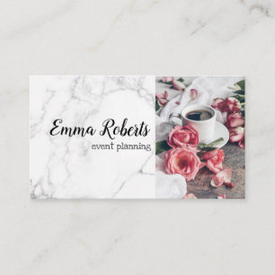 Romantic Pink Old Rose Rustic Bussines Card