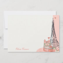 Romantic Pink Paris Theme Personalised