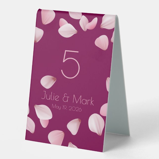 Romantic Pink Petals Wedding  (Front)