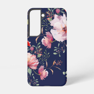 Romantic Pink & Red Floral Botanical Pattern Samsung Galaxy Case