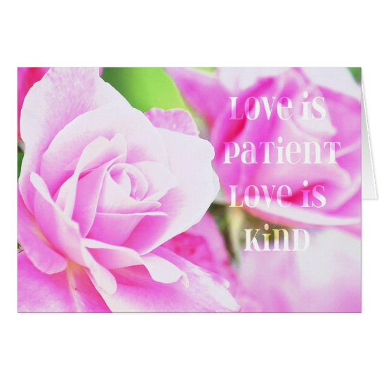 Romantic Pink Rose Floral Card