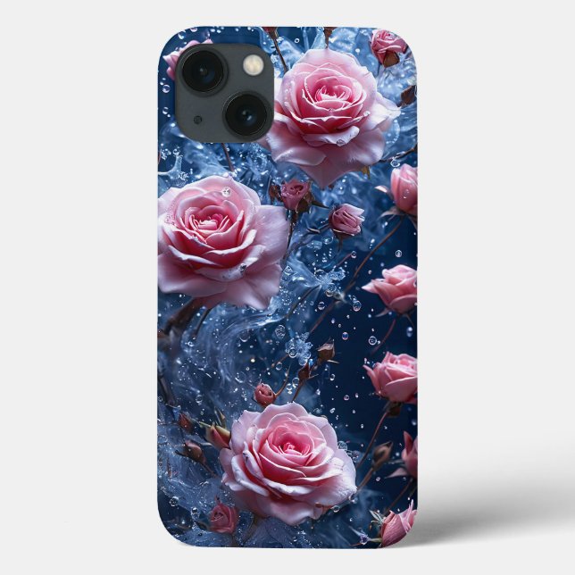 Romantic Pink Rose for Women, Stylish Gift for Her Case-Mate iPhone Case (Back)