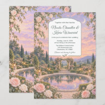 Romantic Pink Rose Garden Wedding