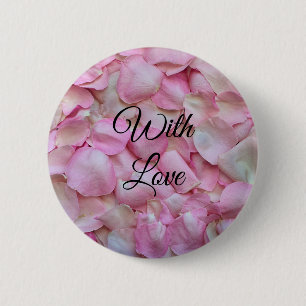 Romantic Pink Rose Petals 6 Cm Round Badge