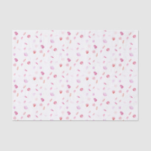 Romantic Pink Rose Petals Floral Bridal Shower Tissue Paper
