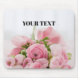 Romantic Pink Roses Mouse Mat