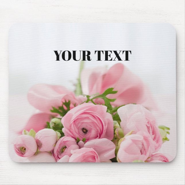 Romantic Pink Roses Mouse Mat (Front)