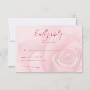 Romantic Pink Roses RSVP Card