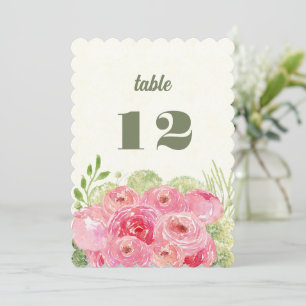 Romantic Pink Roses Watercolor Wedding  Invitation