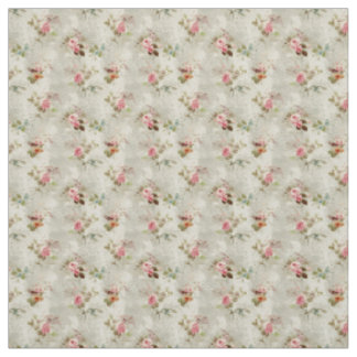 Romantic Pink Roses with Vintage Elegance Fabric