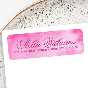 Romantic pink watercolor calligraphy script