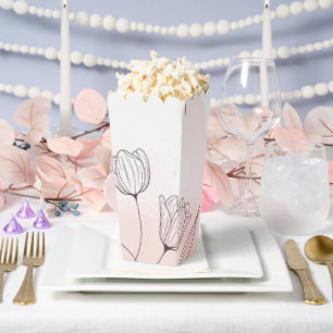 Romantic Pink Watercolor Floral Favour Box