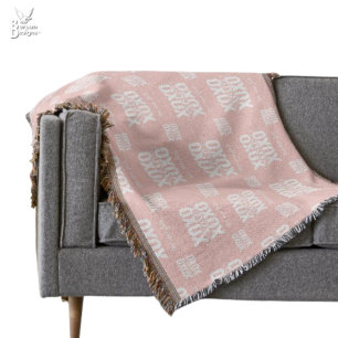 Romantic Pink XOXO Love Never Fails Valentines Throw Blanket