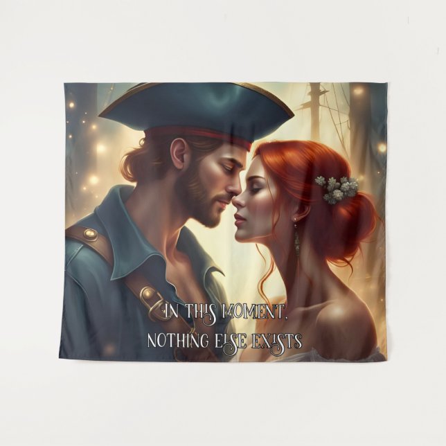 Romantic Pirate Couple – In This Moment, Nothing Tapestry (Front (Horizontal))