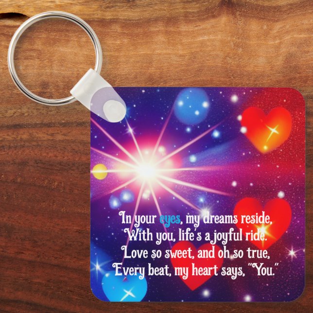 Romantic Poem Key Ring (Front)
