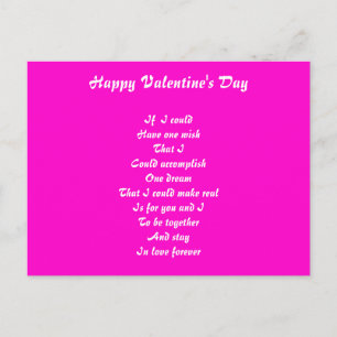 romantic poem valentine's day postcards