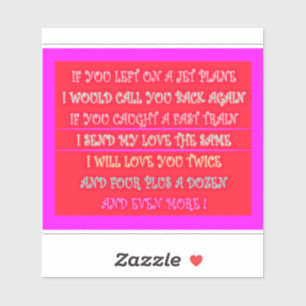 Romantic poems art for your loved one