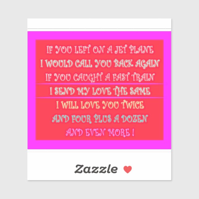 Romantic poems art for your loved one (Sheet)