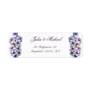 Romantic Poetic Lilac Watercolor Floral Wedding