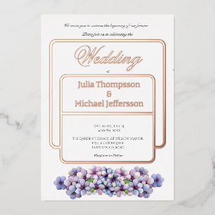 Romantic Poetic Lilac Watercolor Floral Wedding
