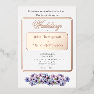 Romantic Poetic Lilac Watercolor Floral Wedding