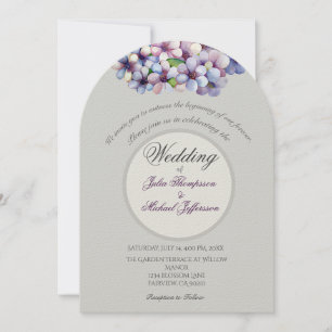 Romantic Poetic Lilac Watercolor Floral Wedding Invitation