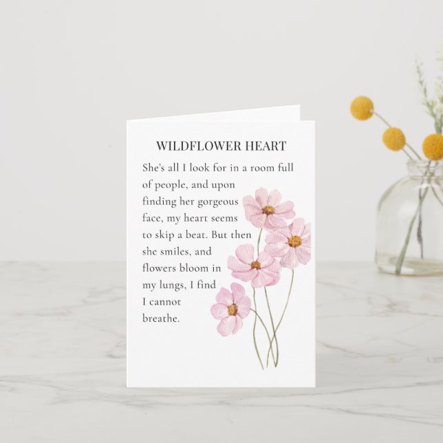Romantic Poetry gift card (Front)