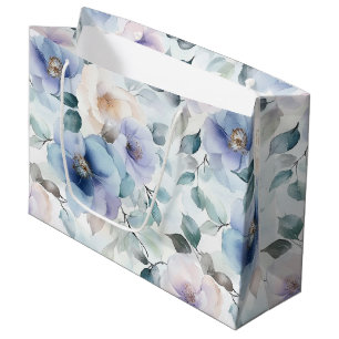 Romantic Pretty Lavender Flowers Bridal Shower Large Gift Bag