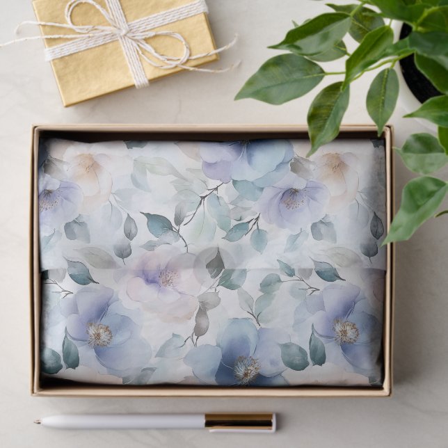 Romantic Pretty Lavender Flowers Bridal Shower Tissue Paper (Gift)