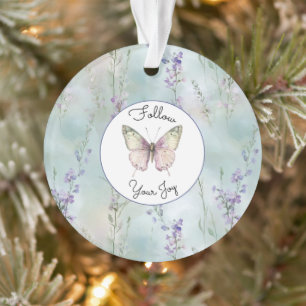 Romantic Pretty Lavender Flowers Christmas Ornament