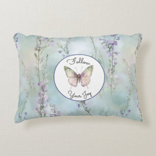 Romantic Pretty Lavender Flowers Decorative Cushion