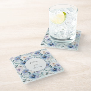Romantic Pretty Lavender Flowers  Glass Coaster