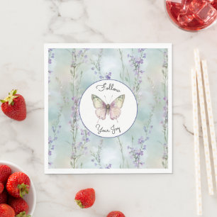 Romantic Pretty Lavender Flowers Napkin