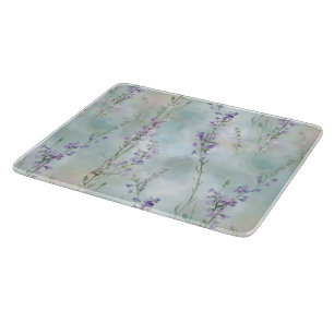 Romantic Pretty Purple Flowers Bridal Shower Cutting Board