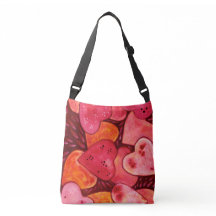 Romantic Pretty Watercolour Love Heart Tote Bag