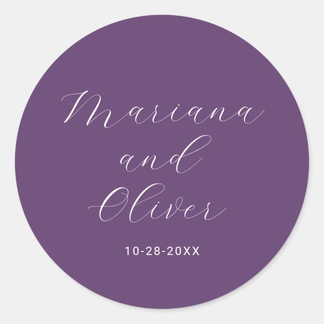 Romantic Purple Envelope Seals (Front)