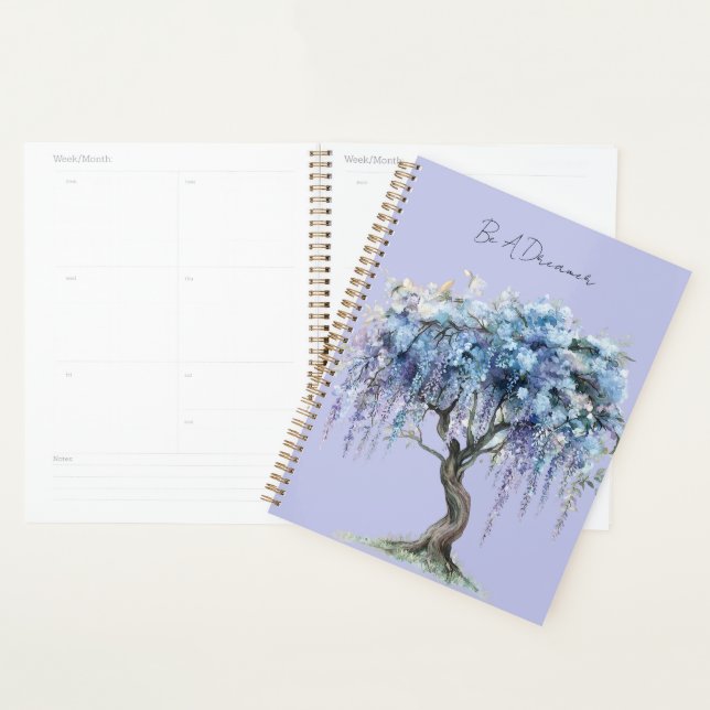 Romantic Purple Flowering Tree  Planner (Display)