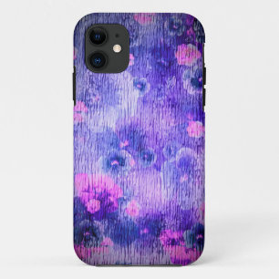 Romantic Purple Flowers Vintage iPhone 11 Case