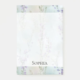 Romantic Purple Lavender Floral Post-it Notes