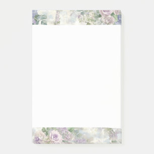Romantic Purple Pink Flowers Post-it Notes